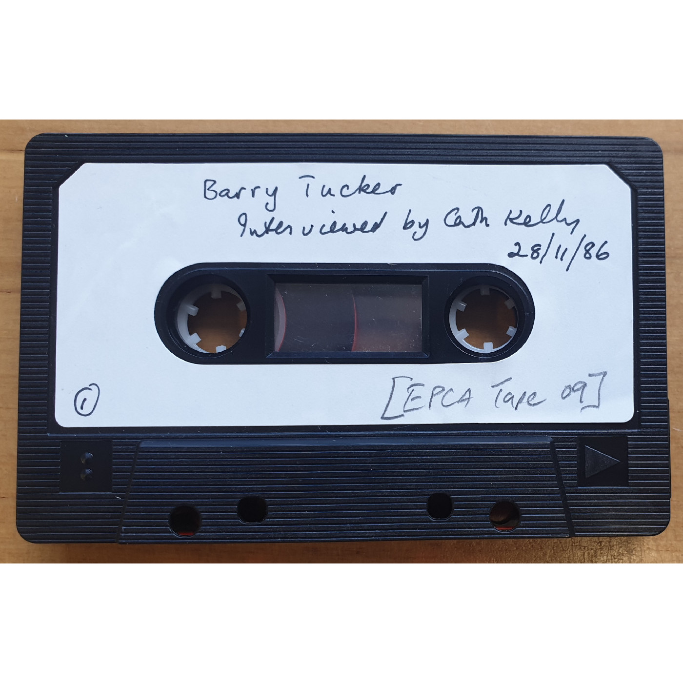 Tape of Barry Tucker interviewed by Cath Kelly, 1986-11-28