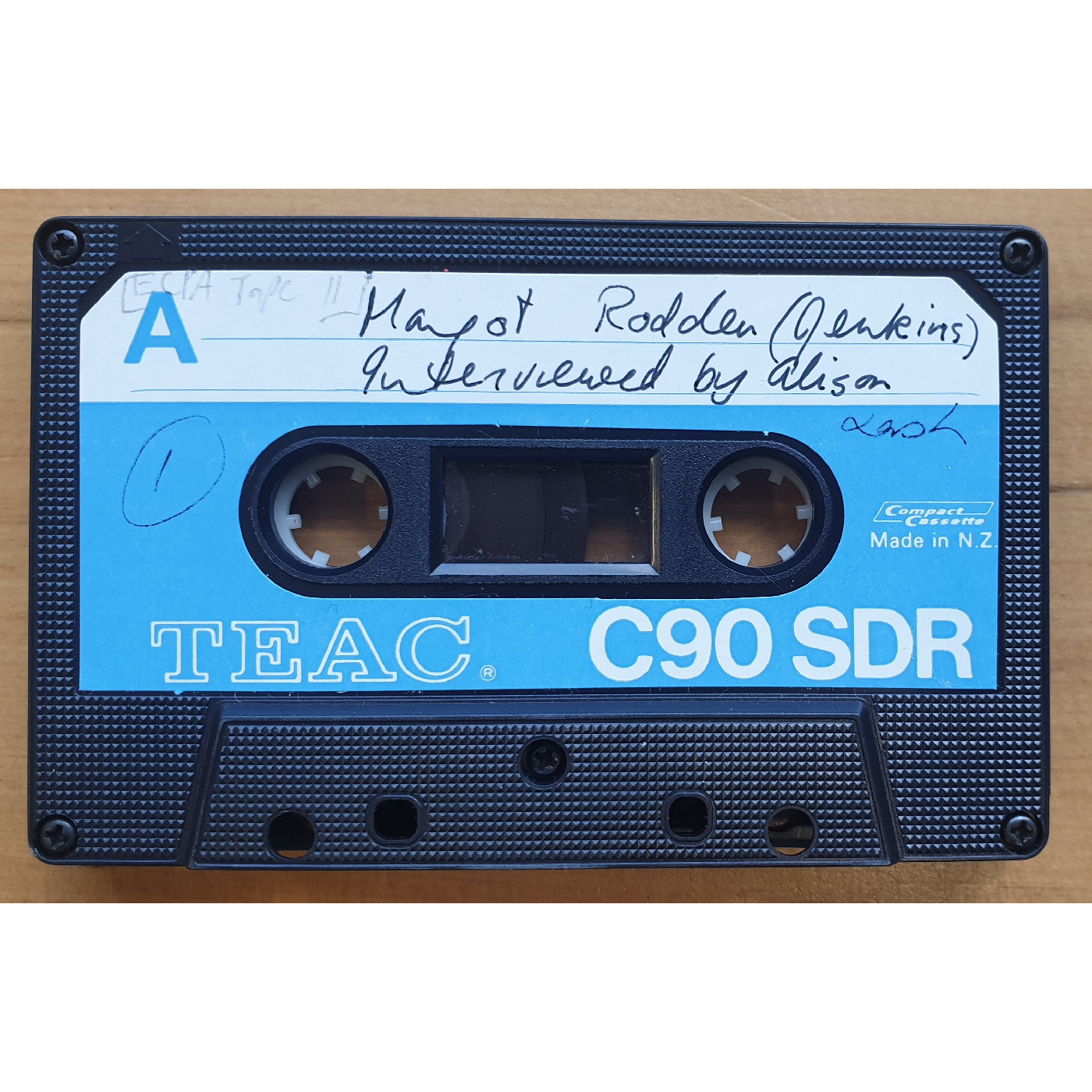 Tape of Margaret Rodder (Jenkins) interviewed by Alison Lash (inaudible tape), 1985?