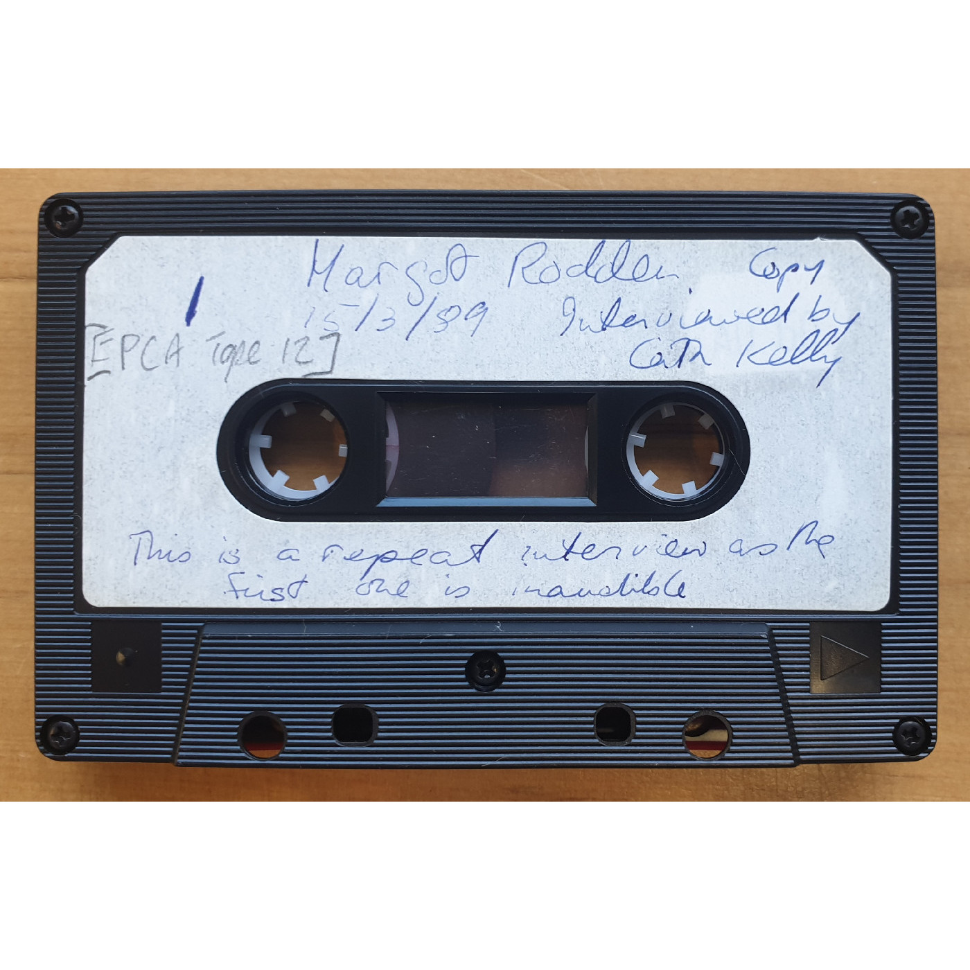 Tape of Margaret Rodder interviewed by Cath Kelly, 1989-03-15
