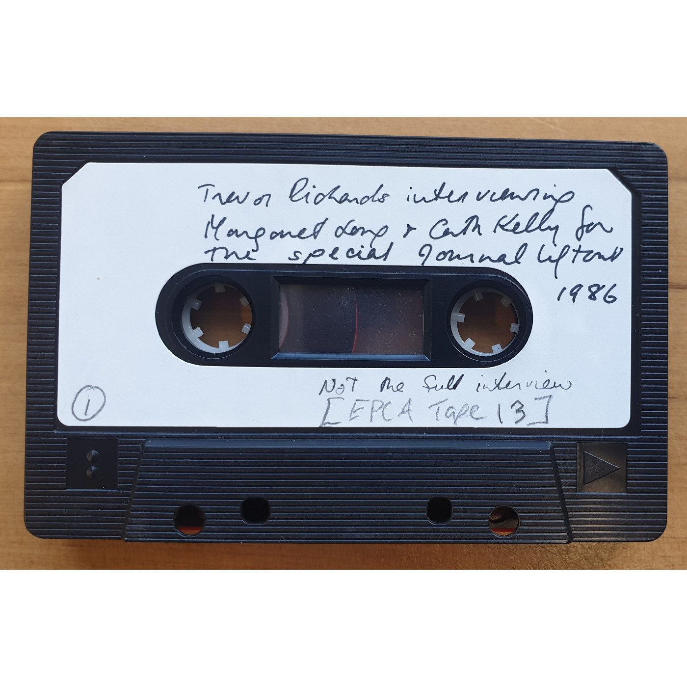 Tape of Cath Kelly and Margaret Long interviewed by Trevor Richards for the special Journal liftout, 1986