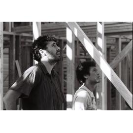 Watching the poutokomanawa being installed