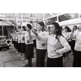Te Akona Māori Club perform in the quad as part of the opening of Te Tumu Herenga Waka
