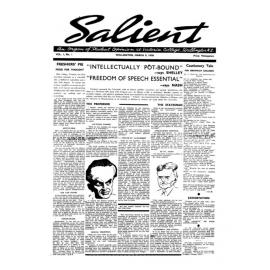 Salient, Volume 01, Number 01, March 9, 1938