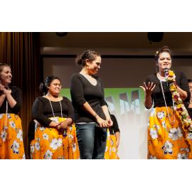 Student dance performance at Akamai XIV