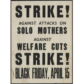 Strike! against attacks on solo mothers, against welfare cuts