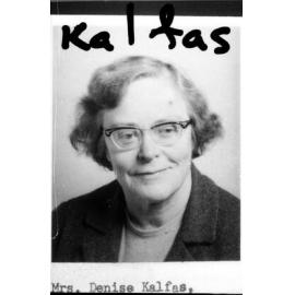 Mrs. Denise Kalfas [Kalfas}