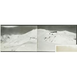 [Panoramic image of snowy mountain.]