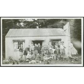 Most of The Party outside Waihohonu Hut