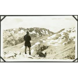 Mt. Franklin (in Mist) on Lake Mavis from ridge on Oates