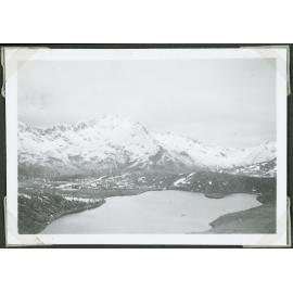 [Image of a lake and snowy mountain.]