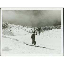 Skiing in the northern basin - Rex Collin in foreground