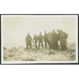 The [tramping] party on The Quoin Ridge