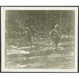 Crossing the Tauherenikau River above Top Hut