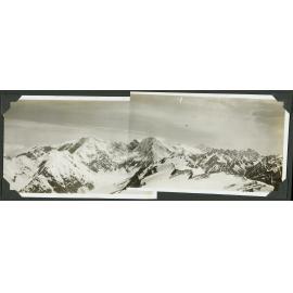 PANORAMA FROM NEWMAN RANGE. Charity Col, McArthur, Mt. McKerrow, Mt. Hopkins, Sealy Ra