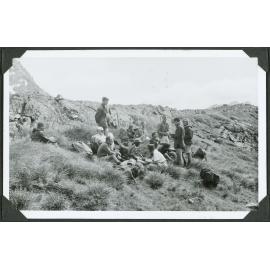 The Lewis Pass party. Scroggin on the Travers-Sabine pass