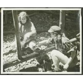 Isabelle Thompson and Viv. Heise do so creosting