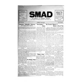 SMAD. An Organ of Student Opinion. 1935. Volume 6. Number 15.