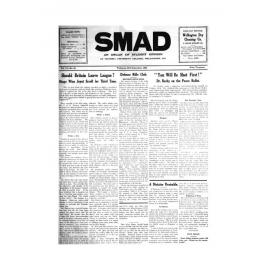 SMAD. An Organ of Student Opinion. 1935. Volume 6. Number 18.