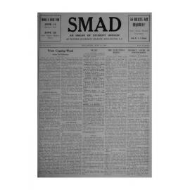 SMAD. An Organ of Student Opinion. 1936. Volume 7. Number 9.