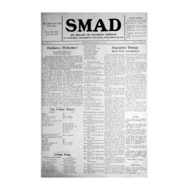SMAD. An Organ of Student Opinion. 1937. Volume 8. Number 1.