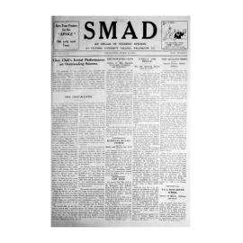 SMAD. An Organ of Student Opinion. 1937. Volume 8. Number 14.