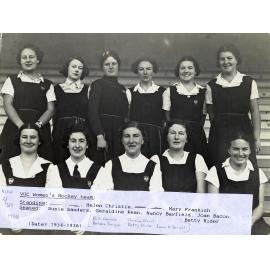 VUC [Victoria University College] Women's Hockey Team