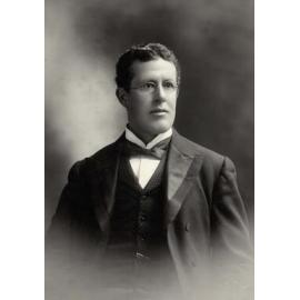 Studio portrait of unidentified man