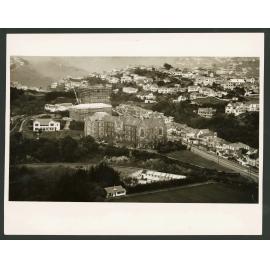 Victoria University College campus from east with Kelburn in background