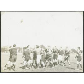 Weir House vs. St. John's Hostel 1933 - line-out 
