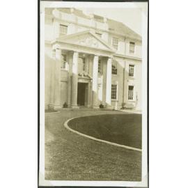 Weir House entrance, day