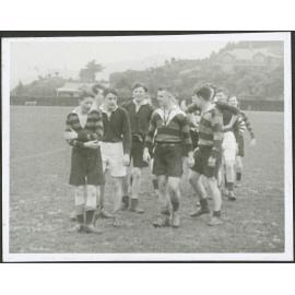 Weir rugby match, line-out