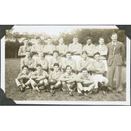 The Weir rugby team sit for a photo