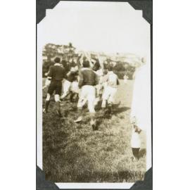 Weir rugby match, mid-game. 