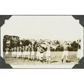 Weir rugby match, pre-game haka.