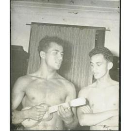 Two residents during initiation, 1958