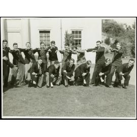 Weir residents practicing a Haka