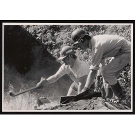 Two men on a construction site