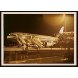 Air New Zealand plane on the tarmac in Rarotonga