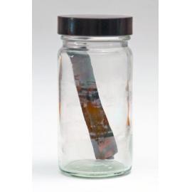 Early example of Polyacetylene in glass jar