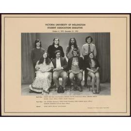 Victoria University of Wellington Students' Association Executive 1972 (October 6 - December 31)