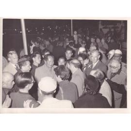James Bertram in crowd greeting Chairman Mao Tse-Tung