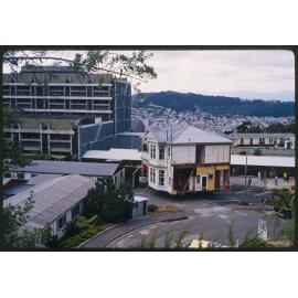 House on trailer being moved (a)