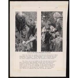 Two photographs from the sod-turning ceremony for the new Music Buildings