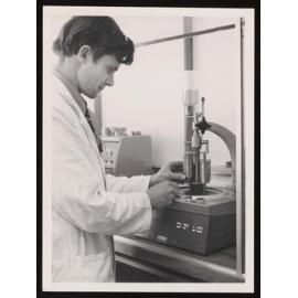 Person working with scientific equipment