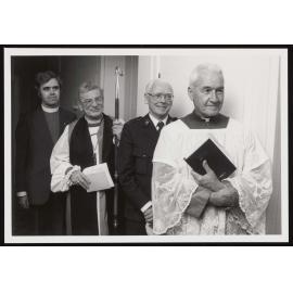 Photograph of Rev. John Murray, Rt. Rev. Edward Norman, Commissioner L.A. Goffin and Rt. Rev. Msgr. John Durham