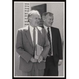 Prof. David Hall (University Grants Committee) and VC Prof. Leslie Holborow