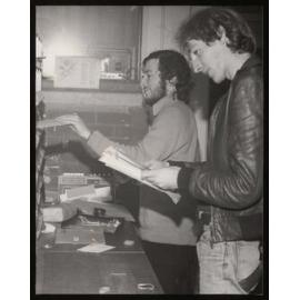 Peter Rochford and Robert Cross sorting mail