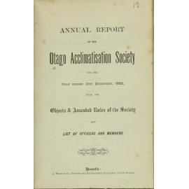 Annual report of the Otago Acclimatisation Society