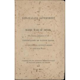 The New Zealand Government and the Māori War of 1863-64