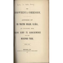 The Horowhenua Commission: Address of Sir Walter Bueller
